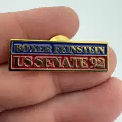 1992 Boxer Feinstein US Senate 92 Political Campaign Pin