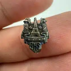 BHS Cercle Francais French Club Sterling Silver Pin Brooch with Eiffel Tower