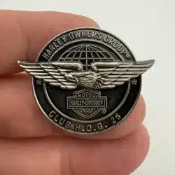 HOG Harley Owners Group Club H.O.G. 25 Anniversary Dual Clasp Pin