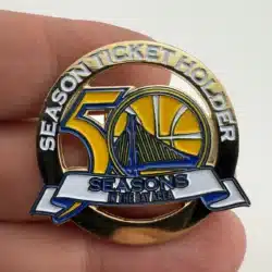Golden State Warriors 50 Seasons In Bay Area NBA Season Ticket Holder Pin