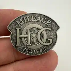 HOG Harley Davidson Owners Group Mileage Established 1995 Dual Clasp Pin