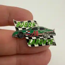 BOBBY LABONTE #18 CAR INTERSTATE BATTERY PIN - NASCAR DRIVER