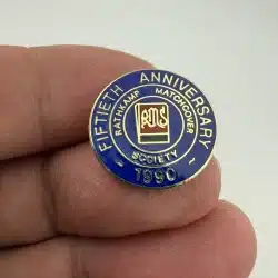 Vintage 1990 RMS Rathkamp Matchcover Society 50th Anniversary Pin - Rare