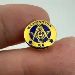 Washington Masons Freemasons 55 Years Member Pin **Missing Stone**