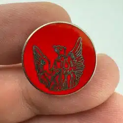 Mythical Phoenix Bird Tie Tack Pin On Chain With Bar