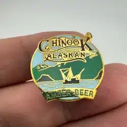 Chinook Alaskan Amber Beer Pin ***rear post/needle replaced***