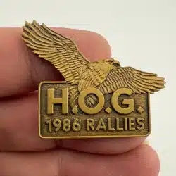 1986 HOG Harley Davidson Owners Group Rallies Pin