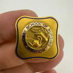 Vintage Mounds Midway School of Nursing Pin Brooch - 10K Gold, 8.8g, now Bethel