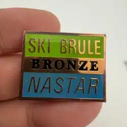 Ski Brule Bronze Nastar Pin Brooch - Michigan