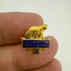 Yellowstone Park Company 3 Year Employee Service Tie Tack Pin - 1/10 10K GF