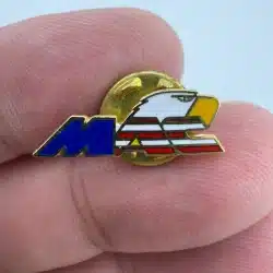 MAC American Flag and Eagle Lapel Pin