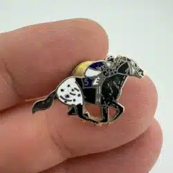Jockey On Horse Race Racing Tie Tack Pin - #5 - Gem State
