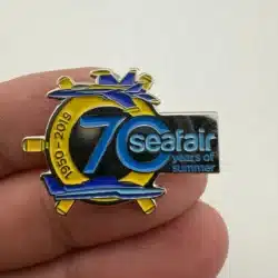 Seattle Seafair 70th Anniversary Pin with Blue Angel and Hydroplane