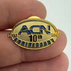 1993-2001 ACN American Communication Network 10th Anniversary Tie Tack Pin