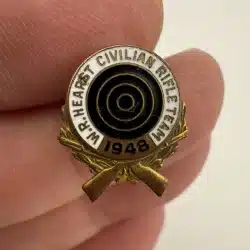 1948 W.R. William Randolph Hearst Civilian Rifle Team Screwback Pin