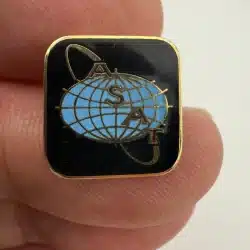 ASAT Globe Logo Pin Brooch