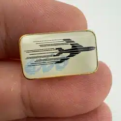 Unknown Airplane Airline with light blue Globes Logo Tie Tack Pin