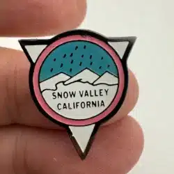 SNOW VALLEY CALIFORNIA Pin Brooch - *Damage / Flaws*