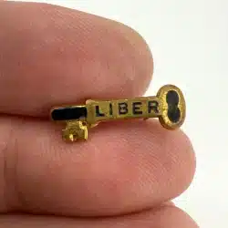 Unknown LIBER KEY PIN BROOCH - Book Key (Latin) or LIBER Europe???