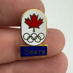 Olympics Sears Brand Maple Leaf Pin - 1984 Olympics?