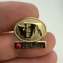 PSE Puget Sound Energy 20 Year Service Tie Tack Pin - Washington State