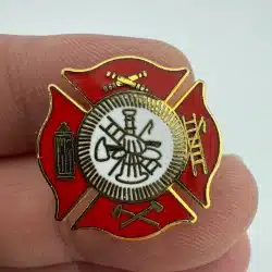 Fire Department Firefight Shield Lapel Hat Pin