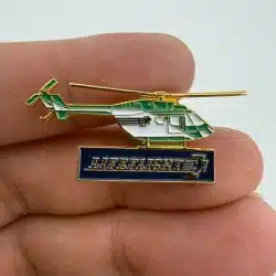 Lifeflight Medical Transport Helicopter Pin - Green and White