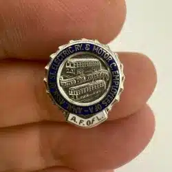 Vintage Street Electric Railway & Motor Coach Employees Of America Screwback Pin