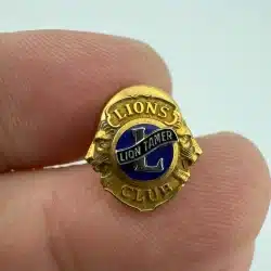Lions Club LION TAMER Tie Tack Pin - 1/10 10K GF - Leavens