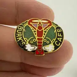 Burk's Cafe Pin - Cajun and Creole Restaurant - Ballard, Washington - Damage