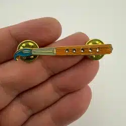 Paintbrush Lapel Hat Pin - Dual Clasp