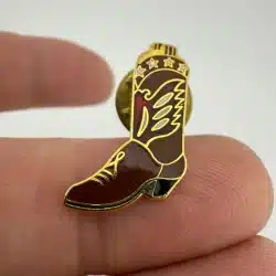 Cowboy Boot Pin - Enamel - Vintage?