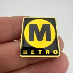 Alternative view of LACMTA Los Angeles Metro Logo Pin