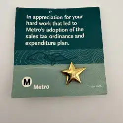 LACMTA Los Angeles Metro Star Appreciation Pin *damaged*