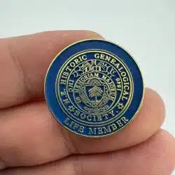 New England Historic Genealogical Society Pin - Life Member