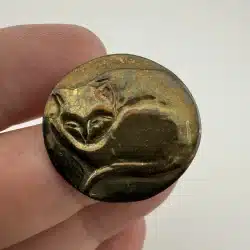 Vintage Sleeping Cat Pin Brooch by RPK