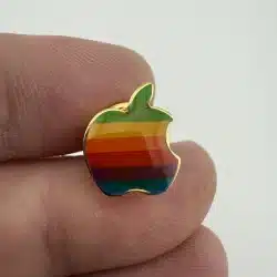 Apple Computer Rainbow Color Logo Pin