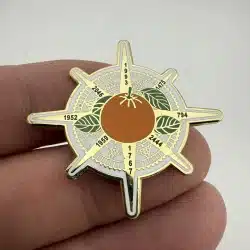 BPOE Elks Orange and Compass Pin - Southern California Lodge Numbers