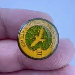 KIM DAE JUNG PEACE FOUNDATION Logo Pin - Globe and Dove