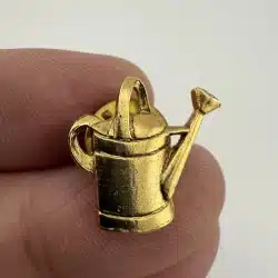 Vintage Watering Can Pin - Gold Tone