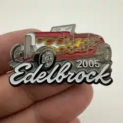 2005 EDELBROCK FORD ROADSTER Racing Car Pin with flames