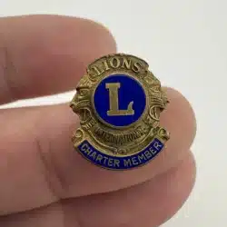 Lions Club International Charter Member Screwback Pin