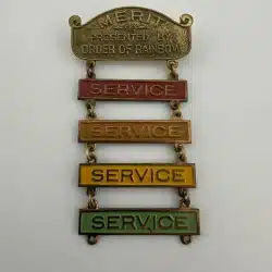 Vintage International Order of the Rainbow Girls Merit Award Ladder Pin