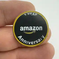 Amazon 1 Year Anniversary Employee Pin with logo