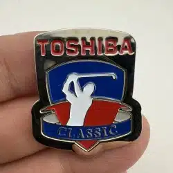 Toshiba Classic Golf Pin - Red, White, and Blue Enamel