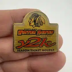 Portland Winterhawks Hockey 2000 Y2K Season Ticket Holder Pin
