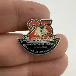 Portland Winterhawks Hockey 2000-2001 Season Ticket Holder Pin 25th Anniversary