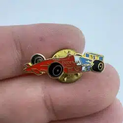 BPOE Elks Of Indiana Red, White and Blue Race Car Lapel Pin
