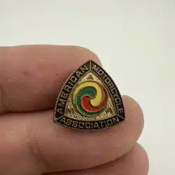 AMA Member Lapel Pin - American Motorcycle Association - Red Yellow Green Swirl