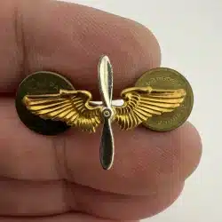 Vintage Army Aviation Cadet Collar Insignia Pin - Dual Clasp